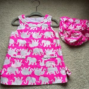 Lilly Pulitzer Pink & Elephants - 12-18 months